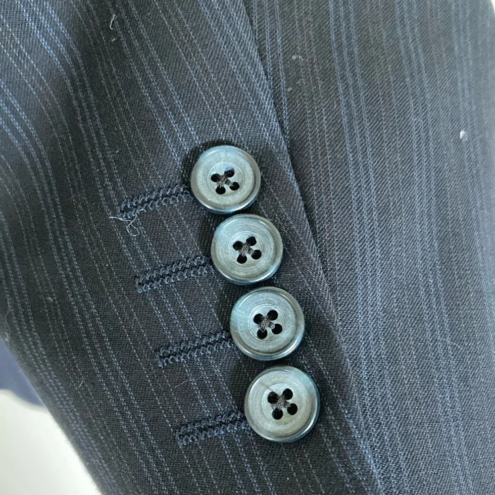 S. Cohen Mens Classic‎ Blue Pinstripe 3 Button Blazer Size 50R Wool Union Made
